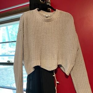 Cropped knit sweater